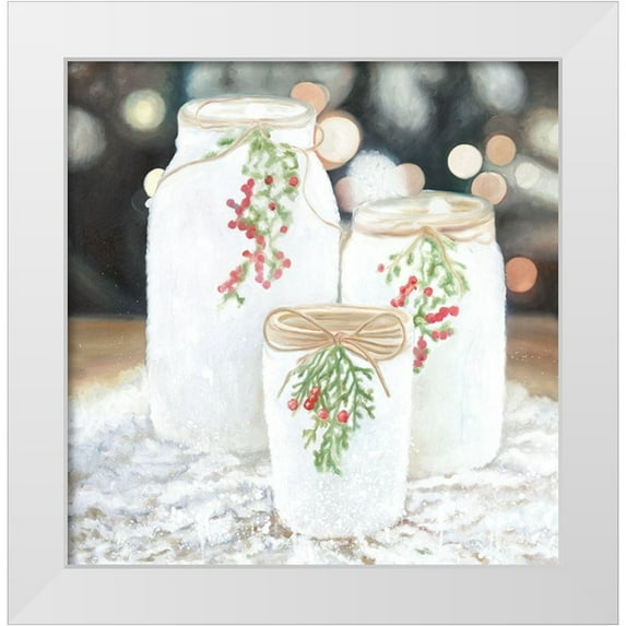 Atelier B Art Studio 15x15 White Modern Wood Framed Museum Art Print Titled - CHRISTMAS CANDLES