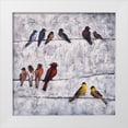 thumbnail image 1 of Atelier B Art Studio 15x15 White Modern Wood Framed Museum Art Print Titled - COLORFUL BIRDS ON BRANCHES, 1 of 4