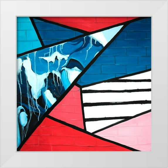 Atelier B Art Studio 15x15 White Modern Wood Framed Museum Art Print Titled - DIAGONAL UNITY