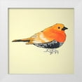 thumbnail image 1 of Atelier B Art Studio 15x15 White Modern Wood Framed Museum Art Print Titled - LITTLE ORANGE BIRD ILLUSTRATION, 1 of 4