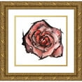 thumbnail image 1 of Atelier B Art Studio 16x15 Gold Ornate Wood Framed with Double Matting Museum Art Print Titled - WATERCOLOR ROSE, 1 of 4
