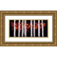 thumbnail image 1 of Atelier B Art Studio 18x10 Gold Ornate Wood Framed with Double Matting Museum Art Print Titled - WHITE TREES WITH ORANGE LEAVES, 1 of 4
