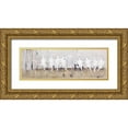 thumbnail image 1 of Atelier B Art Studio 18x9 Gold Ornate Wood Framed with Double Matting Museum Art Print Titled - EIGHT PERCHED BIRDS, 1 of 4