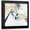 thumbnail image 1 of Atelier B Art Studio 20x20 Black Modern Framed Museum Art Print Titled - Abstract Beige Woman Portrait, 1 of 5