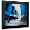 thumbnail image 1 of Atelier B Art Studio 20x20 Black Modern Framed Museum Art Print Titled - BLUE BUILDINGS, 1 of 5