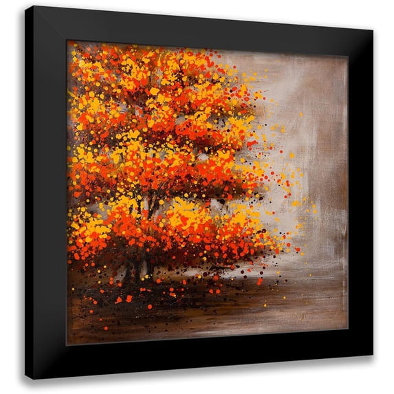 Atelier B Art Studio 20x20 Black Modern Framed Museum Art Print Titled - DOTTED TREE