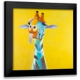 thumbnail image 1 of Atelier B Art Studio 20x20 Black Modern Framed Museum Art Print Titled - Fun Giraffe, 1 of 5