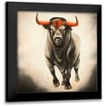 thumbnail image 1 of Atelier B Art Studio 20x20 Black Modern Framed Museum Art Print Titled - Monochrome Bull, 1 of 5
