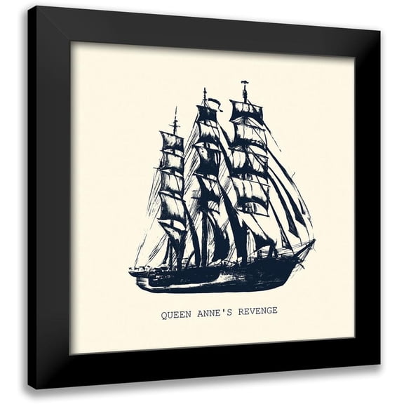 Atelier B Art Studio 20x20 Black Modern Framed Museum Art Print Titled - OLD BOAT