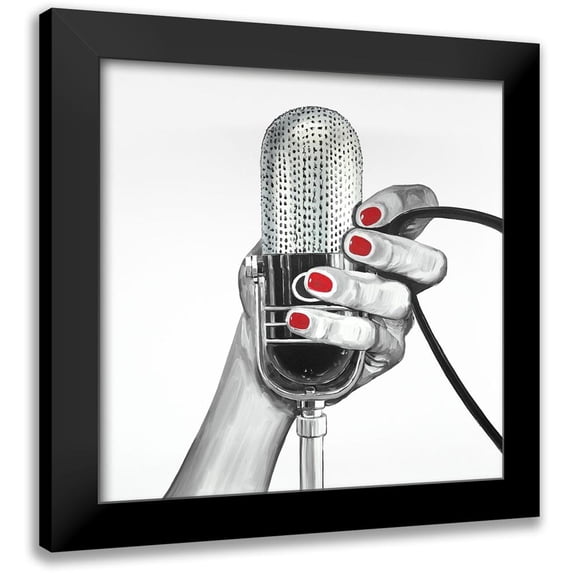 Atelier B Art Studio 20x20 Black Modern Framed Museum Art Print Titled - SING YOUR LIFE