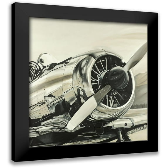 Atelier B Art Studio 20x20 Black Modern Framed Museum Art Print Titled - Vintage Aircraft