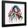 thumbnail image 1 of Atelier B Art Studio 20x20 Black Modern Framed Museum Art Print Titled - WOMAN GRAFFITI ART, 1 of 5