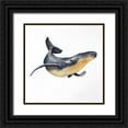 thumbnail image 1 of Atelier B Art Studio 20x20 Black Ornate Wood Framed with Double Matting Museum Art Print Titled - BLUE WHALE, 1 of 4