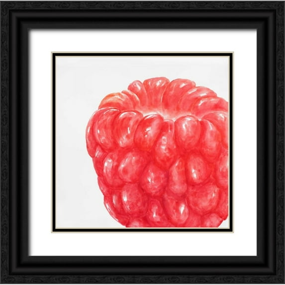 Atelier B Art Studio 20x20 Black Ornate Wood Framed with Double Matting Museum Art Print Titled - Raspberry