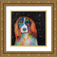 thumbnail image 1 of Atelier B Art Studio 20x20 Gold Ornate Wood Framed with Double Matting Museum Art Print Titled - Colorful Dog, 1 of 4