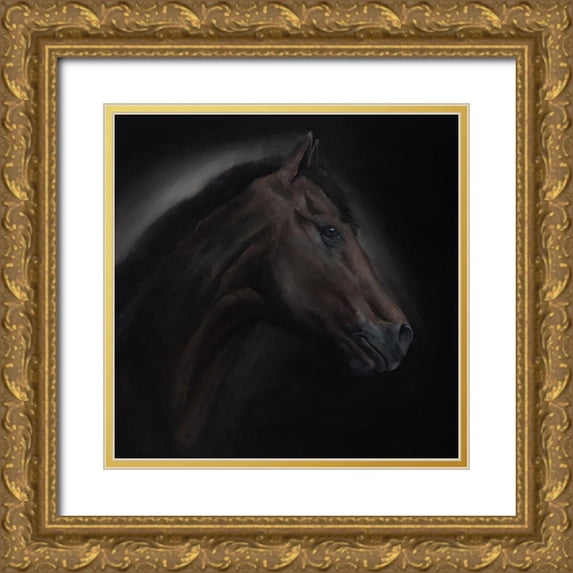 Atelier B Art Studio 20x20 Gold Ornate Wood Framed with Double Matting Museum Art Print Titled - SOLITUDE