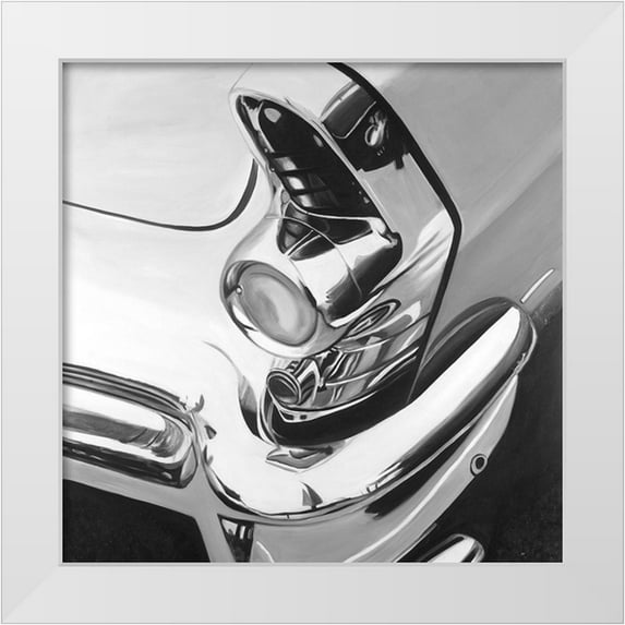 Atelier B Art Studio 20x20 White Modern Wood Framed Museum Art Print Titled - Beautiful Glossy Car