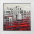thumbnail image 1 of Atelier B Art Studio 20x20 White Modern Wood Framed Museum Art Print Titled - GRAY CITY WITH RED CLOUDS, 1 of 4