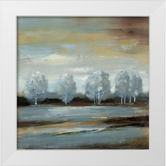 Atelier B Art Studio 20x20 White Modern Wood Framed Museum Art Print Titled - Grey landscape
