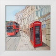 thumbnail image 1 of Atelier B Art Studio 20x20 White Modern Wood Framed Museum Art Print Titled - LONDON BUS AND TELEPHONE BOOTH, 1 of 4