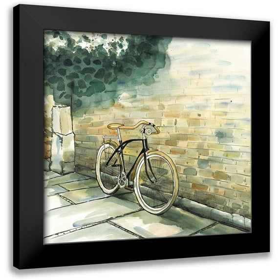 Atelier B Art Studio 21x20 Black Modern Framed Museum Art Print Titled - OLD URBAN BICYCLE