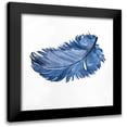 thumbnail image 1 of Atelier B Art Studio 21x20 Black Modern Framed Museum Art Print Titled - WATERCOLOR BLUE FEATHER, 1 of 5