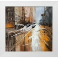 thumbnail image 1 of Atelier B Art Studio 21x20 White Modern Wood Framed Museum Art Print Titled - ABSTRACT CITY STREET, 1 of 4