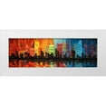 thumbnail image 1 of Atelier B Art Studio 24x11 White Modern Wood Framed Museum Art Print Titled - Colorful Cityscape, 1 of 4
