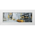 thumbnail image 1 of Atelier B Art Studio 24x11 White Modern Wood Framed Museum Art Print Titled - NEW-YORK CITY WITH TAXIS, 1 of 4