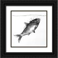 thumbnail image 1 of Atelier B Art Studio 26x26 Black Ornate Wood Framed with Double Matting Museum Art Print Titled - HAPPY SWIMMING FISH, 1 of 4