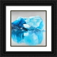 thumbnail image 1 of Atelier B Art Studio 26x26 Black Ornate Wood Framed with Double Matting Museum Art Print Titled - Iceland Icebergs, 1 of 4