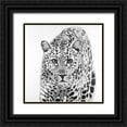 thumbnail image 1 of Atelier B Art Studio 26x26 Black Ornate Wood Framed with Double Matting Museum Art Print Titled - Leopard Ready to Attack, 1 of 4