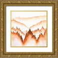 thumbnail image 1 of Atelier B Art Studio 26x26 Gold Ornate Wood Framed with Double Matting Museum Art Print Titled - Distant Mountains and Trees, 1 of 4