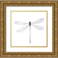 thumbnail image 1 of Atelier B Art Studio 26x26 Gold Ornate Wood Framed with Double Matting Museum Art Print Titled - MINIMALIST DRAGONFLY, 1 of 4