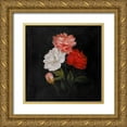thumbnail image 1 of Atelier B Art Studio 26x26 Gold Ornate Wood Framed with Double Matting Museum Art Print Titled - Small Bouquet of Roses, 1 of 4