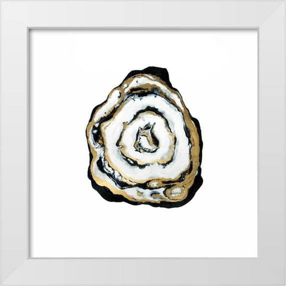 Atelier B Art Studio 26x26 White Modern Wood Framed Museum Art Print Titled - GOLDEN AGATE