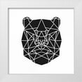 thumbnail image 1 of Atelier B Art Studio 26x26 White Modern Wood Framed Museum Art Print Titled - Geometric Bear Head, 1 of 4