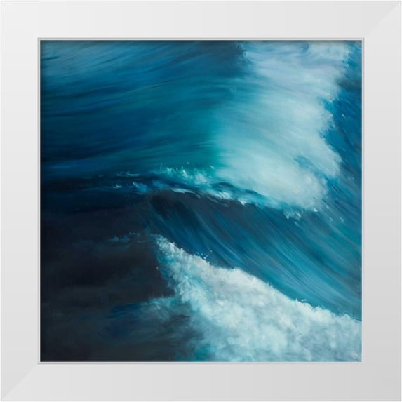 Atelier B Art Studio 26x26 White Modern Wood Framed Museum Art Print Titled - Unleashed Sea