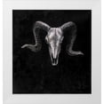 thumbnail image 1 of Atelier B Art Studio 26x27 White Modern Wood Framed Museum Art Print Titled - Ram Skull Grunge Style, 1 of 4
