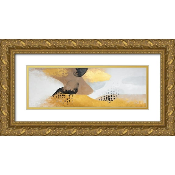 Atelier B Art Studio 32x13 Gold Ornate Wood Framed with Double Matting Museum Art Print Titled - IMPROVISATION