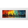 thumbnail image 1 of Atelier B Art Studio 32x13 White Modern Wood Framed Museum Art Print Titled - City with shade of colors, 1 of 4