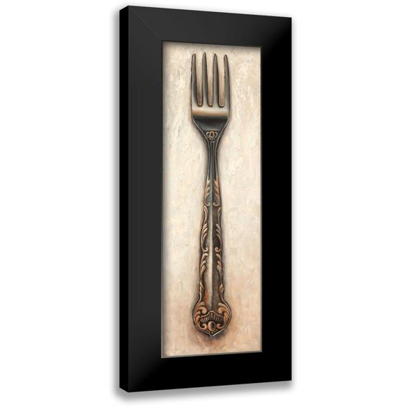 Atelier B Art Studio 7x14 Black Modern Framed Museum Art Print Titled - Vintage Fork