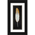 thumbnail image 1 of Atelier B Art Studio 8x14 Black Ornate Wood Framed with Double Matting Museum Art Print Titled - GOLDEN FEATHER, 1 of 4
