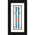 thumbnail image 1 of Atelier B Art Studio 9x18 Black Ornate Wood Framed with Double Matting Museum Art Print Titled - Vintage Blue Ski, 1 of 4