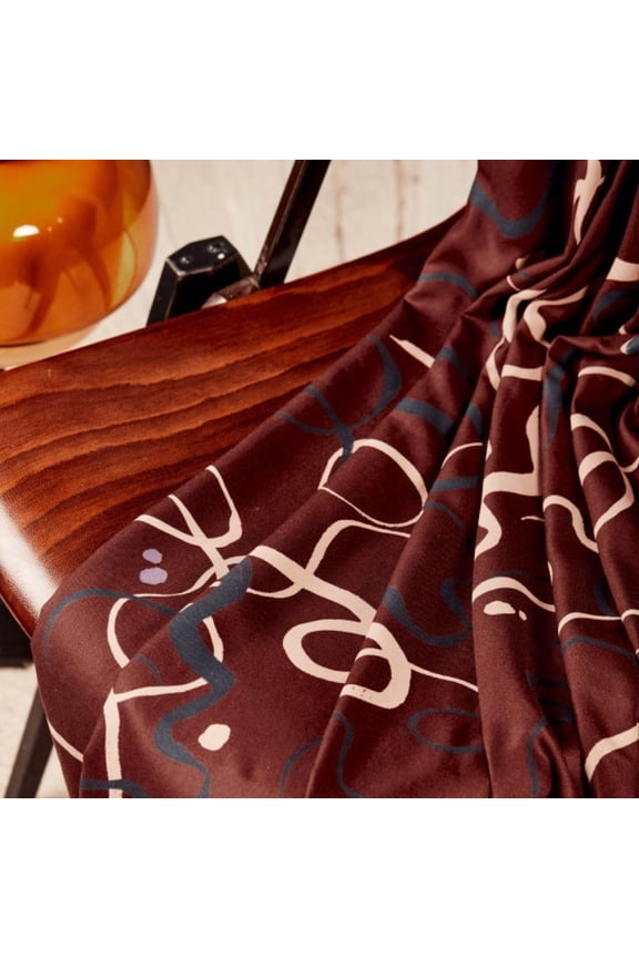 Mitsy Ecovero Viscose Twill Fabric Rust - per yard