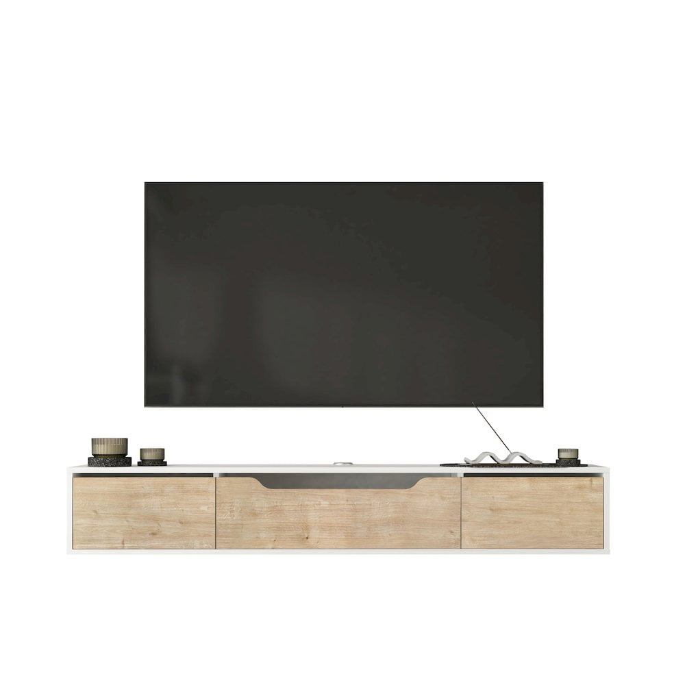 Atelier Mobili Floating TV Stand for Up to 80 Inch TVs – Wall Mounted ...