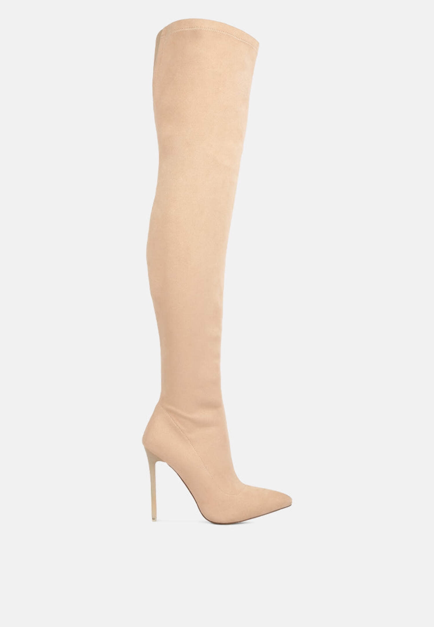 faux suede stiletto boots