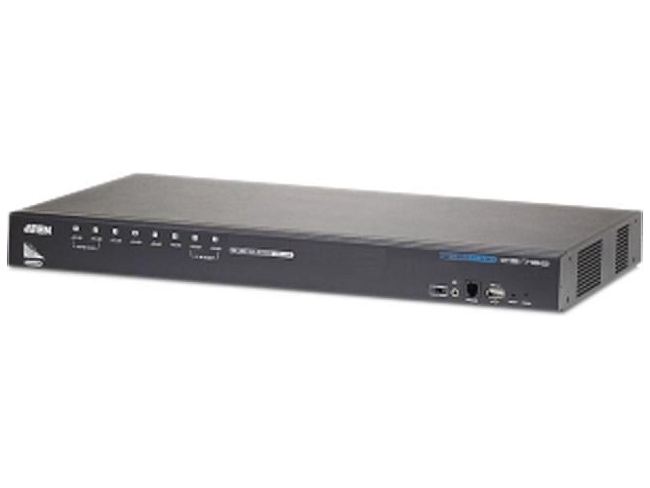 ATEN 8-Port USB HDMI KVM Switch-TAA Compliant - 8 Computer(s) - 1 Local User(s) - 1920 x 1200 - 1 x Network (RJ-45) - 12 x USB - 9 x HDMI - Rack-mountable