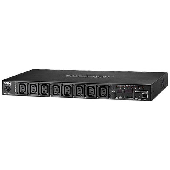 ATEN PE6108A 8-Outlets PDU-TAA Compliant - IEC 60320 C20 - 8 x NEMA 5-15R - 120 V AC - 1440 W - Network (RJ-45) - 1U - Rack-mountable