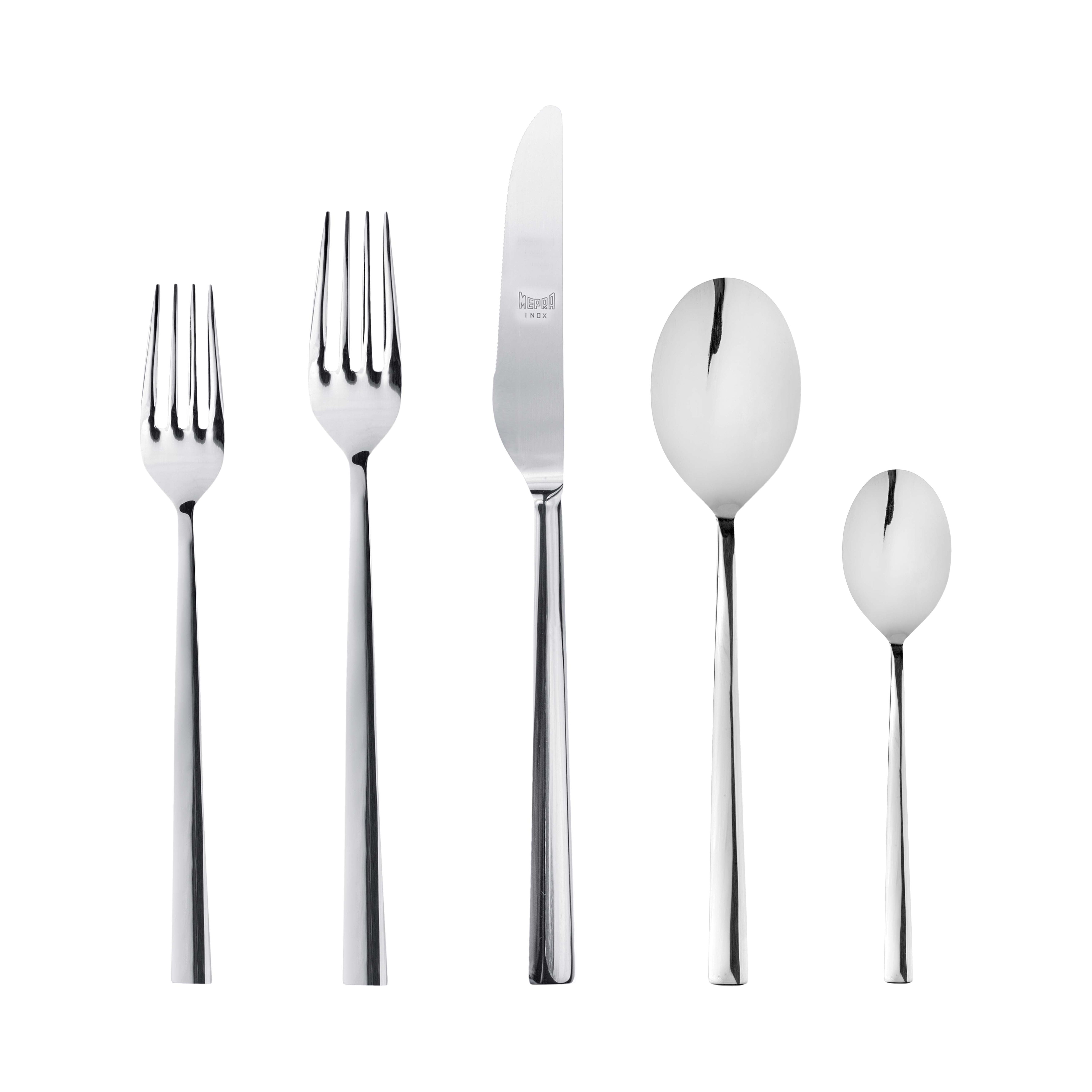 Atena 20-Piece Mirror Finish Stainless Steel Flatware Set